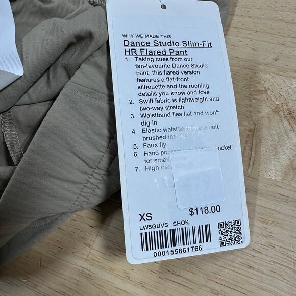 Lululemon Dance Studio Slim-Fit High-Rise Flared Pant Sheer Oak Size X-Small NWT - Picture 8 of 11